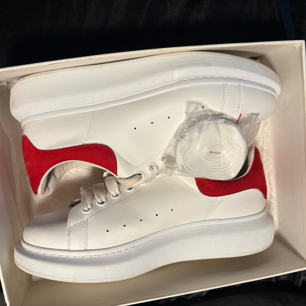 White and Red Women's Sneakers